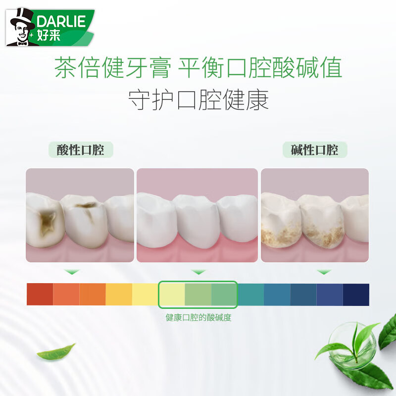 DARLIE好来(原黑人)茶倍健龙井绿茶牙膏清新口气 护龈健齿 4支共480g高清大图