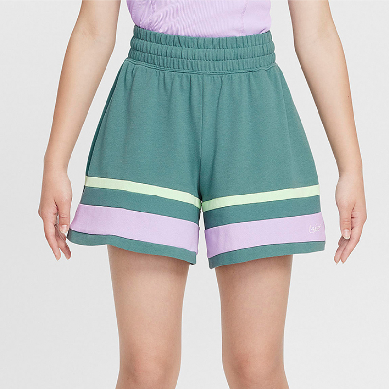 NIKE耐克短裤运动休闲舒适透气针织女大童裤FV0190-361 D