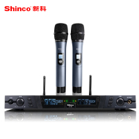 Shinco/新科 U50 无线话筒一拖二家用会议高保真U段麦克风 金属外壳 U段变频无线麦克风