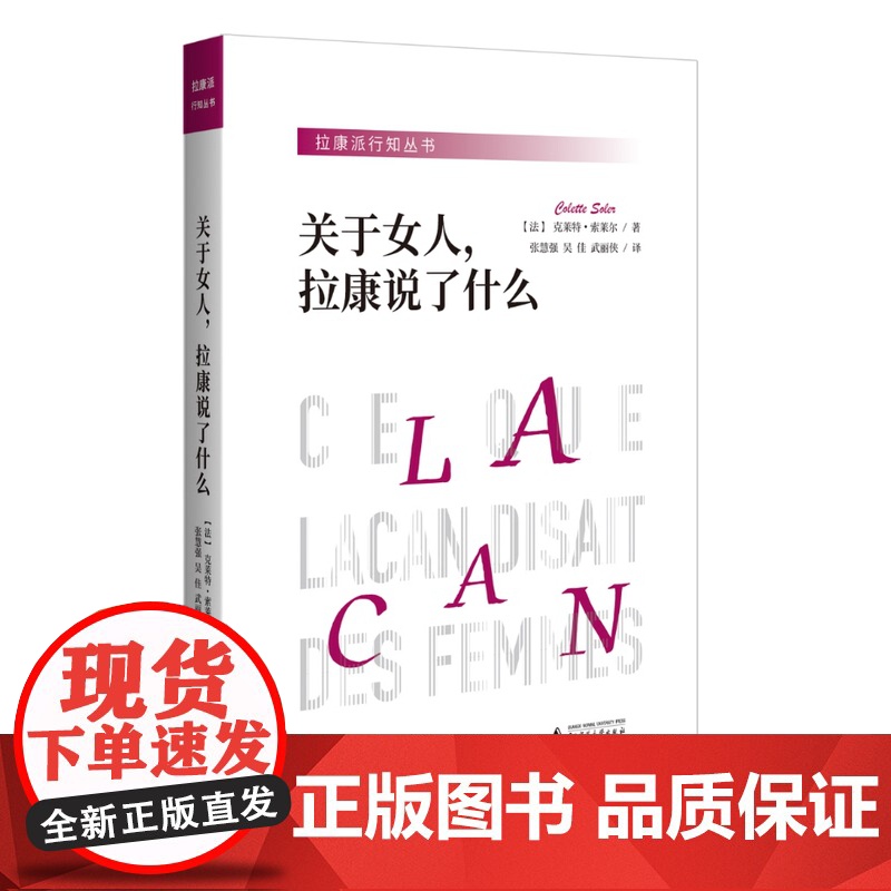 关于女人拉康说了什么 与米勒齐名的精神分析家克莱特索莱尔力作 临床拉康同系列 拉康精神分析中 心理学书籍 广西师范大学出高清大图