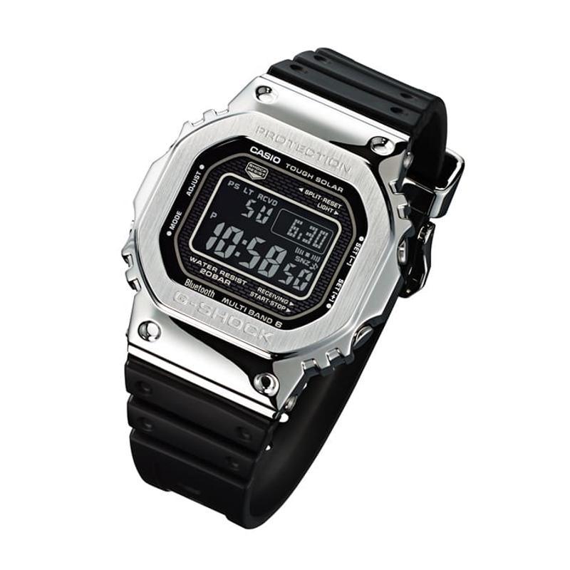 卡西欧(CASIO)男款不锈钢石英表多功能数字手表耐用防震防水运动腕表