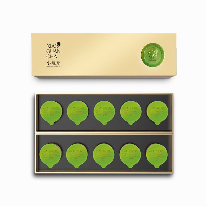 小罐茶(XIAO GUAN TEA) 特级黄山毛峰茶叶礼盒装40g 金罐10罐装黄山毛峰
