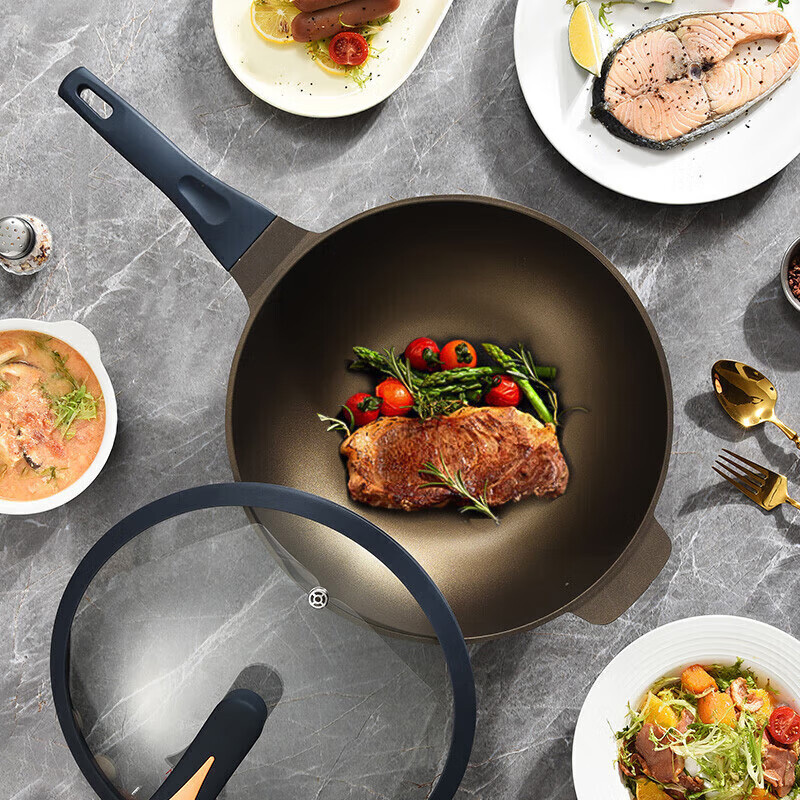 MAXCOOK美厨炒锅32cm不粘涂层铝合金MCC9684高清大图