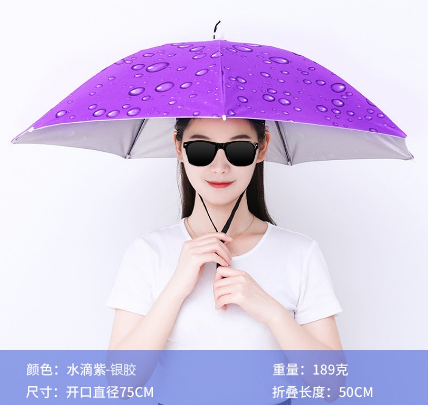 铁迅头戴款雨伞D68 顶高清大图