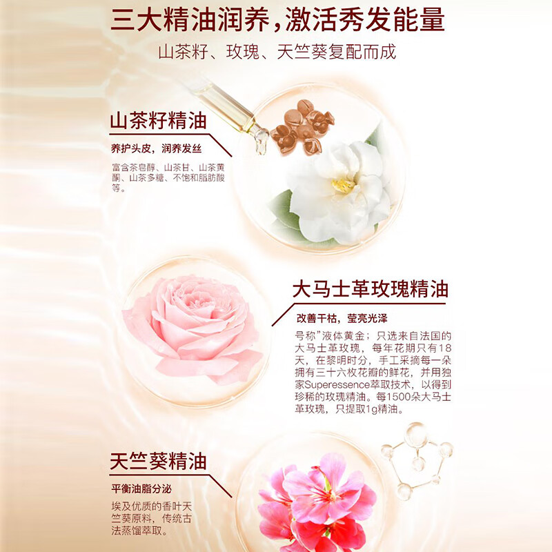 舒蕾山茶花莹亮滋养洗发露500ml*3