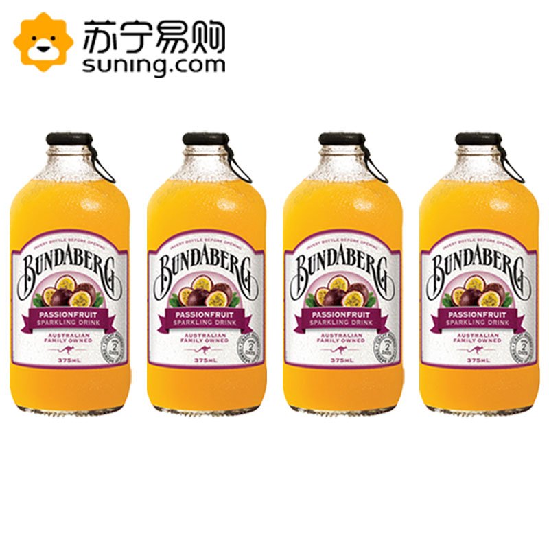 宾得宝 含气水果饮料宾得宝含气百香果汁饮料375ml*4瓶.