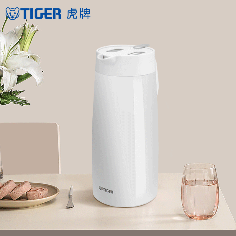 虎牌(tiger)PWO-A20C不锈钢大容量保温壶家用简约纯色便携热水壶2L