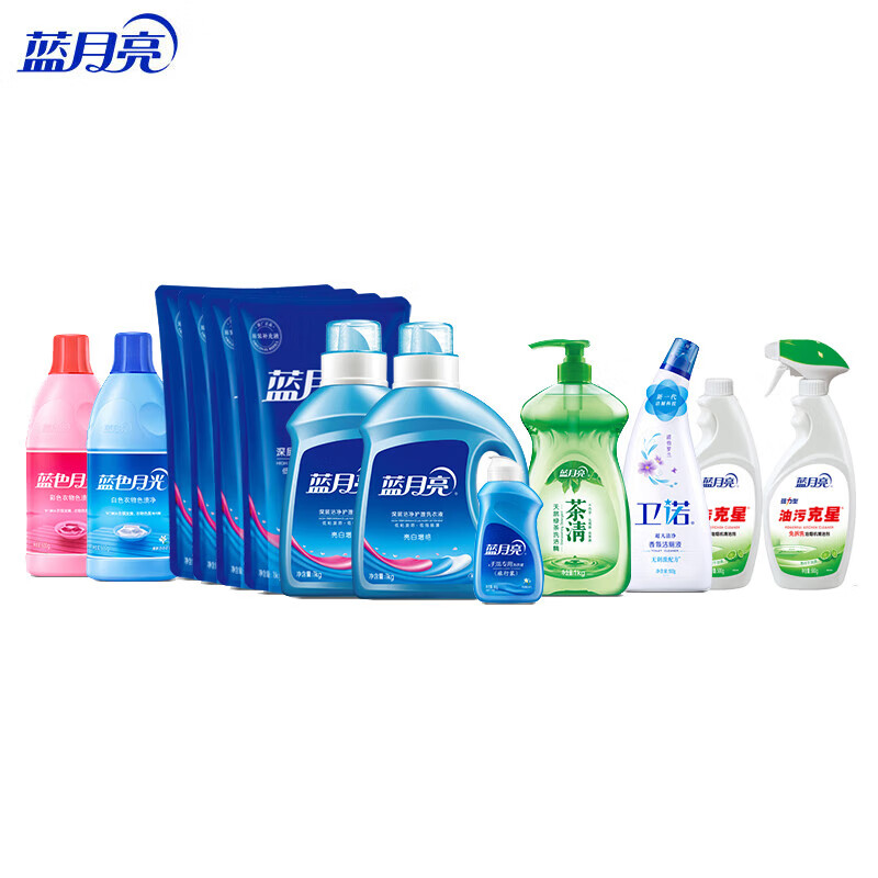 蓝月亮衣洗家清豪华大礼包81000679+洗护家清套装81001007 套餐十五