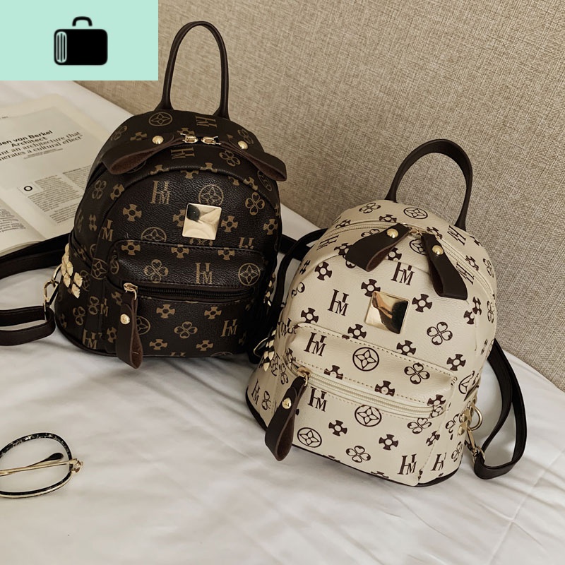 ins超火双肩包女2020新款百搭个性时尚上班族网红印花逛街小背包NEW LAKE