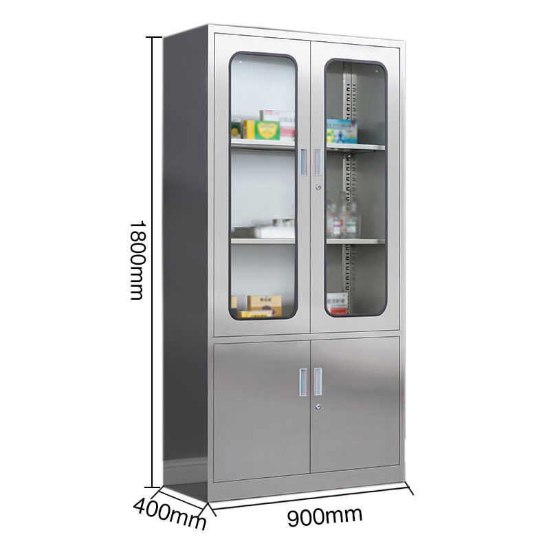 苏佰卓文件柜不锈钢柜子储物柜资料柜档案柜带锁文件柜201大器文件柜