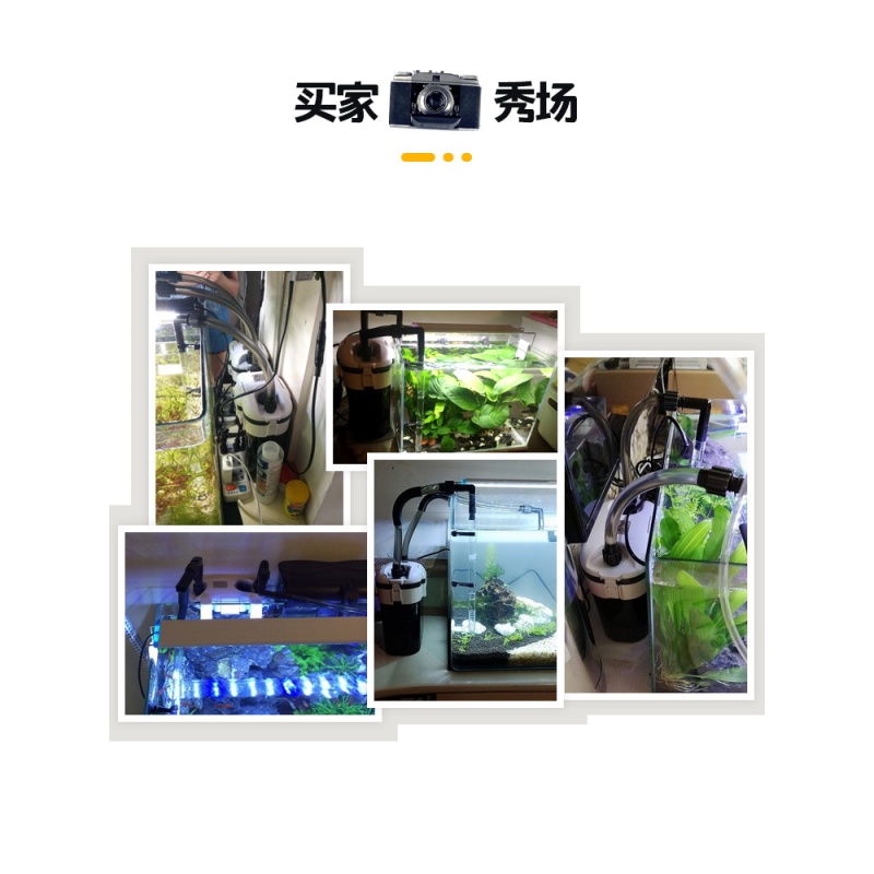 鱼缸过滤器缸外置过滤桶瀑布过滤器小型壁挂式过滤系统整套高清大图
