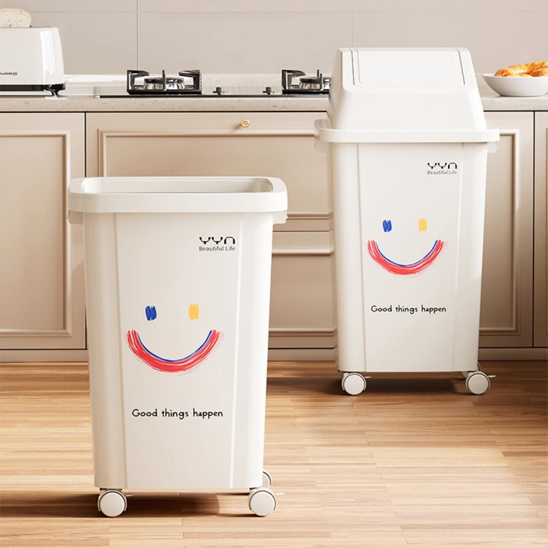 臻远 ZY5090126垃圾桶 压框+万向轮 50L高清大图