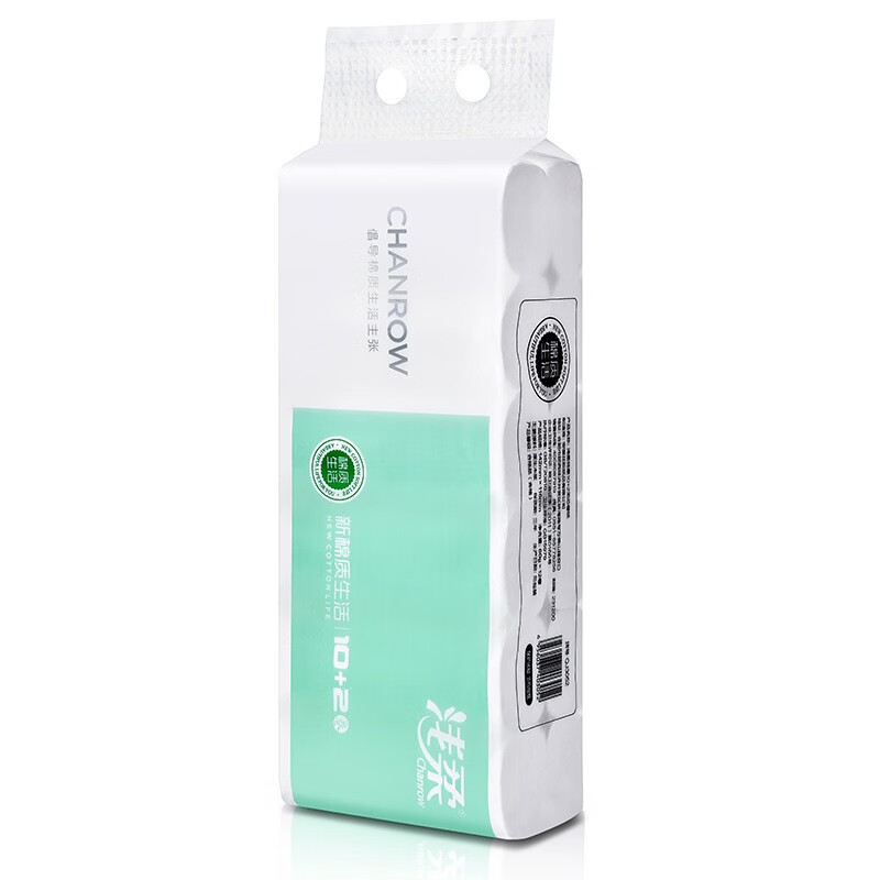 浅柔12卷白色卫生纸卷纸无芯卷筒纸5层加厚QJ3052高清大图