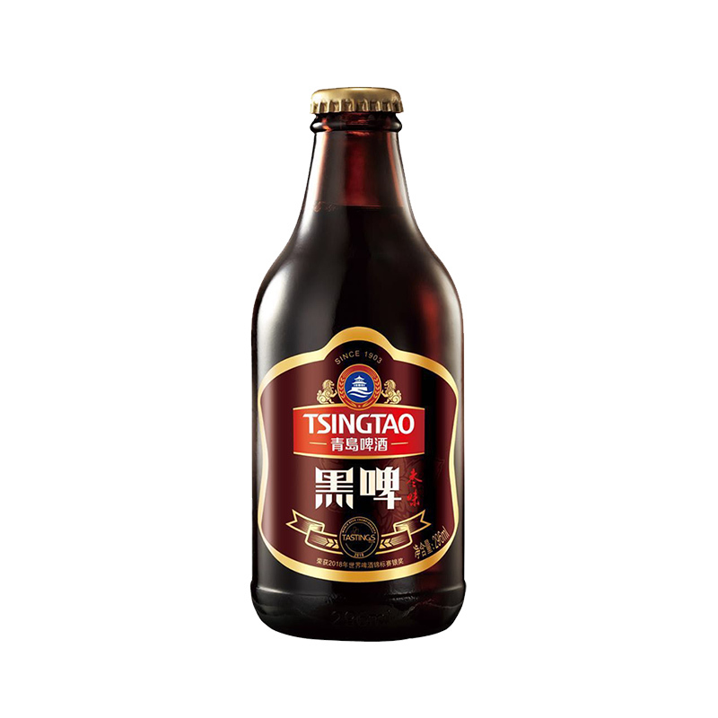 青岛啤酒TSINGTAO)黑啤枣味12度296ml*8瓶