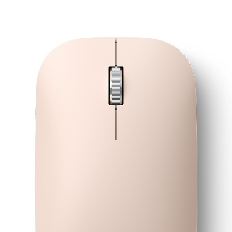 微软 Surface Mobile Mouse 砂岩金 便携蓝牙无线鼠标 金属材质滚轮 电池供电 支持手机 平板 笔记本