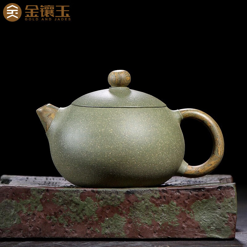 金镶玉 尹占民豆青西施壶套装 紫砂壶 家用茶壶沏茶泡茶功夫茶具套装 280ml