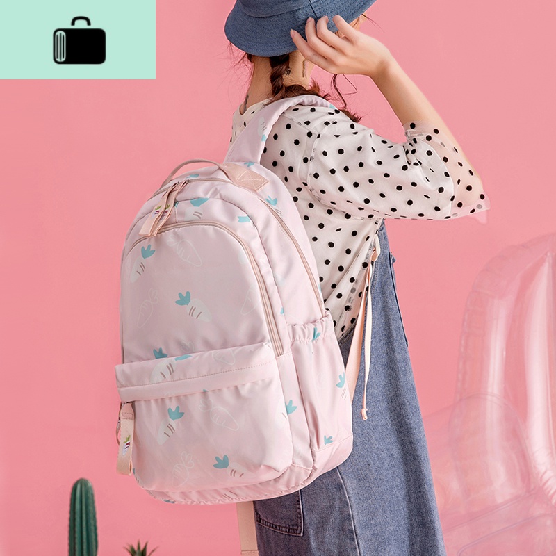 书包女初中生ins风韩版校园双肩包简约森系小清新大容量高中背包NEWLAKE高清大图