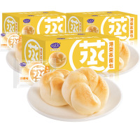 港荣蒸蛋糕面包奶黄味460g*3 苏宁自营零食整箱宿舍耐吃营养早餐糕点小面包