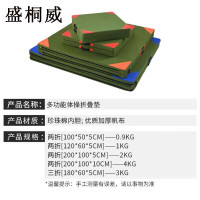 盛桐威体操垫仰卧起坐垫体能垫军绿色50*100*10CM高档海绵帆布