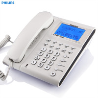飞利浦(Philips)电话机 CORD222 普通家用/办公话机有绳座机/高清免提/来电显示/商务座机 (白色)