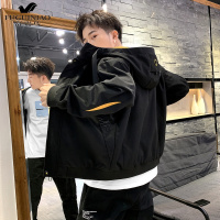 富贵鸟（FUGUINIAO）外套男士春秋季夹克韩版潮流2019春秋新款学生帅气衣服百搭休闲男装