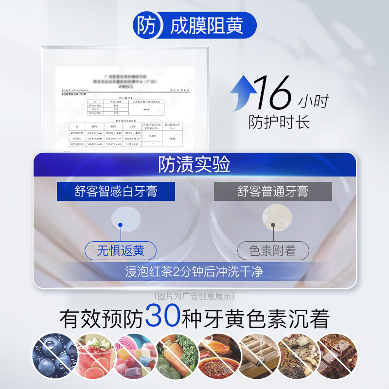 舒客 智感焕白牙膏 去黄美白牙齿减轻口臭 120g*2茉莉香型 单位:组高清大图