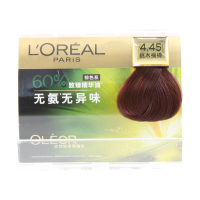 欧莱雅(LOREAL)臻萃精华油染发霜 4.45 桃木褐棕(植萃精华油 无氨水遮盖白发 花香型)