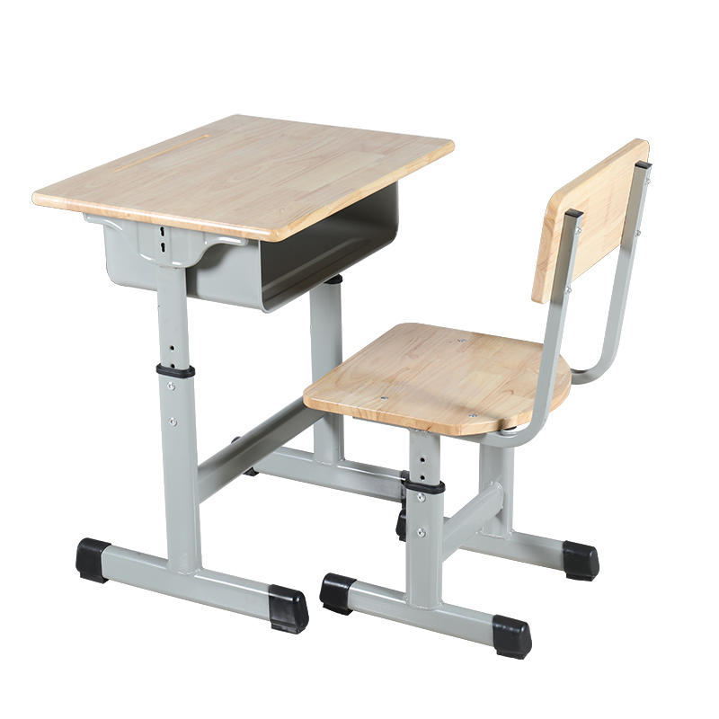 苏兴顺学生课桌椅单人钢木分档旋钮调节课桌含椅[工厂现做 7天内发货]