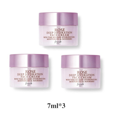 馥蕾诗(Fresh) 玫瑰润泽密集保湿面霜7ml*3男女孕妇适用 补水保湿 修护滋养