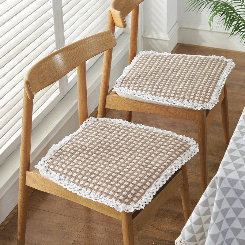 美帮汇冬季棉线椭圆编织椅子坐垫冬季餐桌椅垫餐椅垫办公室坐垫凳座垫