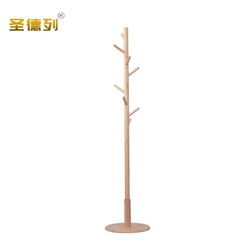 圣德列木质衣帽架挂衣架T-8 400*400*1750mm