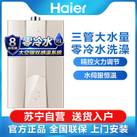 Haier/海尔热水器16升燃气热水器JSQ31-16R5BW 零冷水 三管大水量 双感恒温 低压启动 天然气