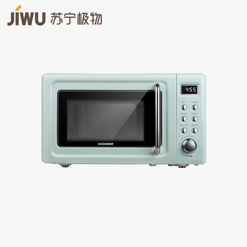 苏宁极物 圈厨 CR-WB01A复古智能微波炉家用转盘式20L（复古绿）