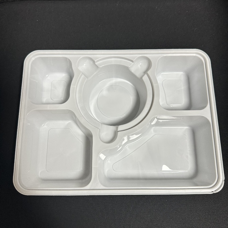 金胜星一次性锁扣五格餐盒 1300ml 100套/箱高清大图