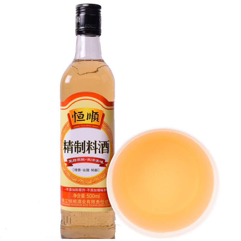 恒顺精制料酒500ml 精制料酒 炒菜 去腥解膻 腌制 香味浓郁