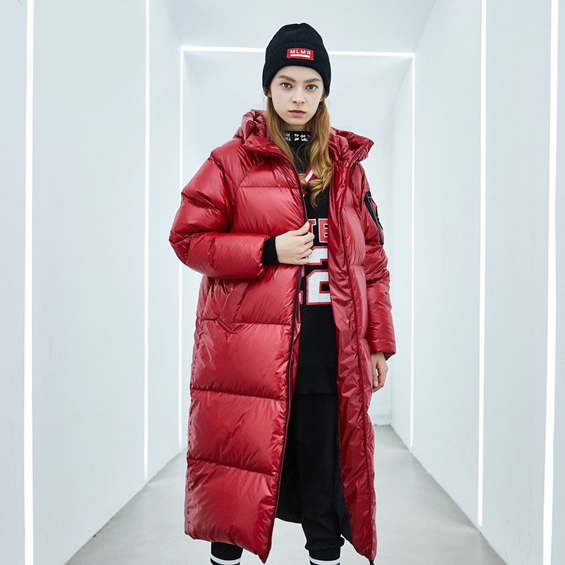 波司登2018国际设计师走秀款X时尚长款羽绒服女鹅绒PUFF系列B80141118