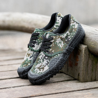 3531作训鞋男女工地军训丛林迷彩胶鞋耐磨劳保解放鞋改良版解放鞋(时尚款) 迷彩色