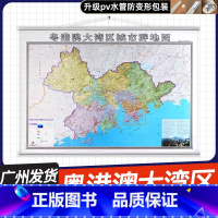 [正版]顺丰2024新版粤港澳大湾区城市群地图1.4x1米粤港澳地图挂图珠江三角洲地区地图香港澳门广东地图挂图办公室家