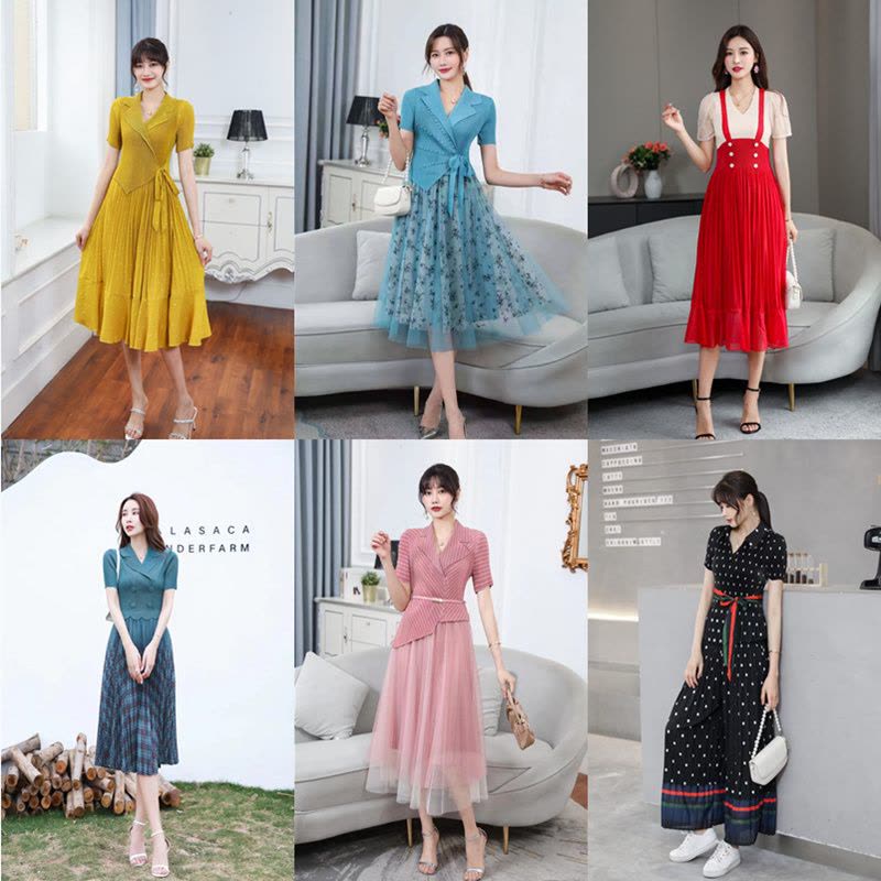 大码女装折扣妈妈装孤品 商场撤柜中年连衣裙图片