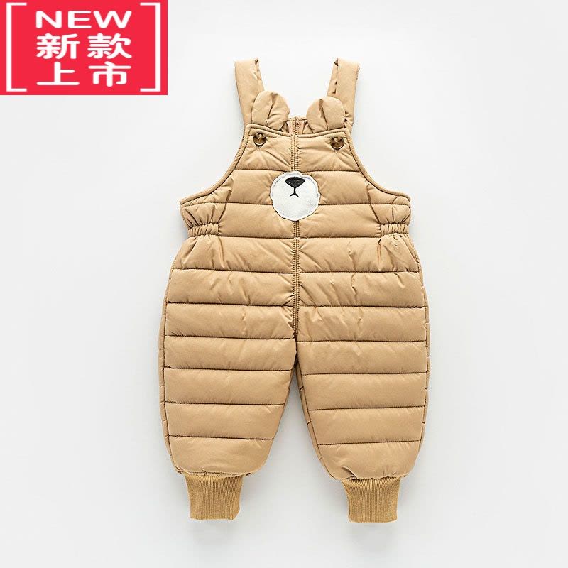 可莉允宝宝背带裤棉裤加棉一岁三岁男童保暖裤儿童裤子婴儿夹棉女童冬装图片