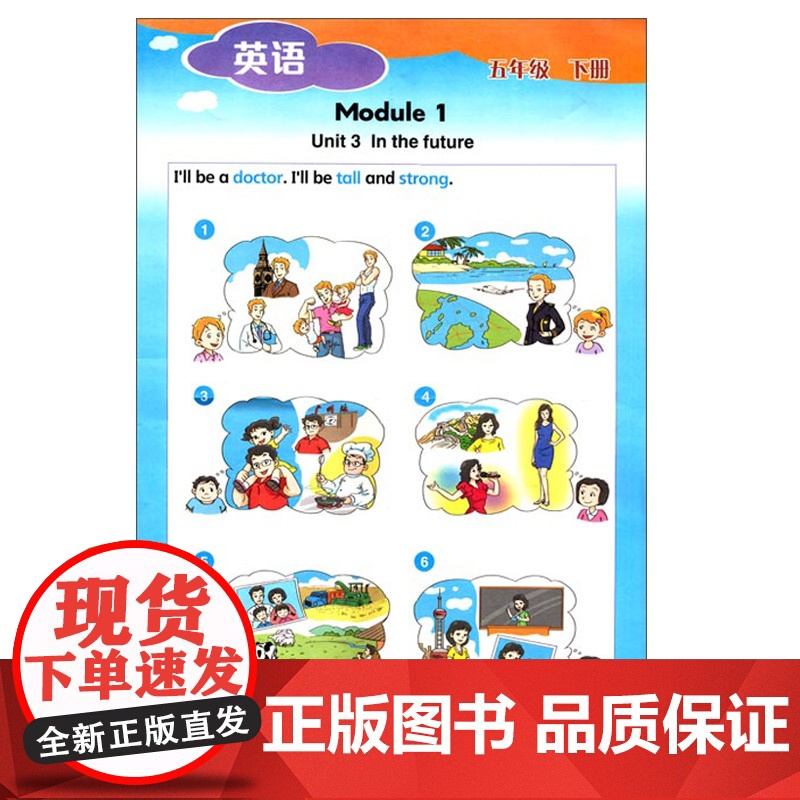 英语教学挂图五年级下册 新版 本书编写组 正版书籍 上海教育 世纪外教 世纪出版高清大图