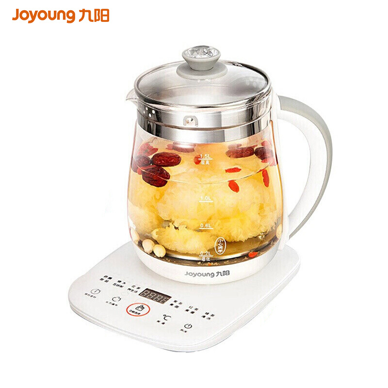 九阳 (Joyoung) 养生壶 DGD1506BQ 煎药壶迷你玻璃花茶壶煮茶器电水壶热水壶烧水壶电热水壶1.5L