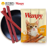 Wanpy顽皮猫零食猫用鳕鱼条18g*20入猫咪零食磨牙营养肉干奖励食品