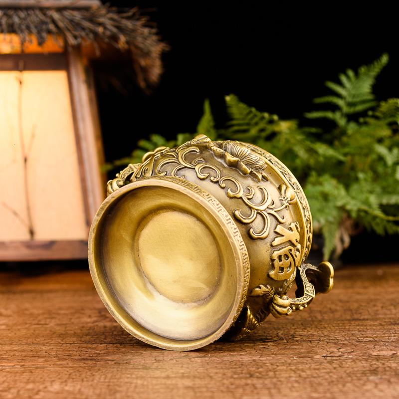 美帮汇香炉家用室内香插供佛 如意爷香炉插香 青铜色铜香炉高清大图