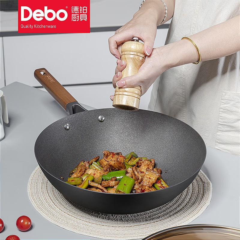 德铂(Debo) 诺曼德铁锅32cm 有钛无涂层 导热均匀 DEP-885高清大图