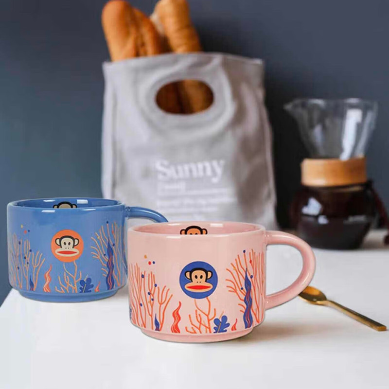 大嘴猴(Paul Homme) 时尚潮流可爱情侣咖啡杯水杯马克杯套装 PFC508T高清大图