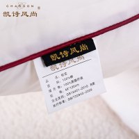 凯诗风尚 (CHARSON )亲肤枕芯 舒适简约全棉羽丝绒枕芯情侣双人枕 48*120cm 白色 48*120cm