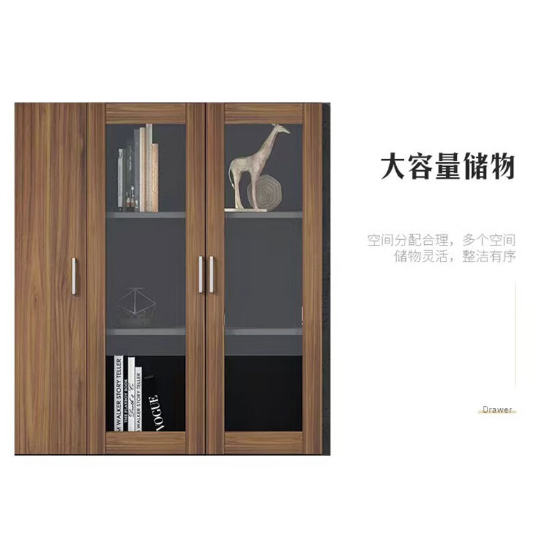 中伟木质文件柜办公室资料柜储物柜落地档案柜双门高清大图