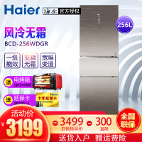 Haier/海尔冰箱三门变频风冷无霜电冰箱大容量BCD-256WDGR