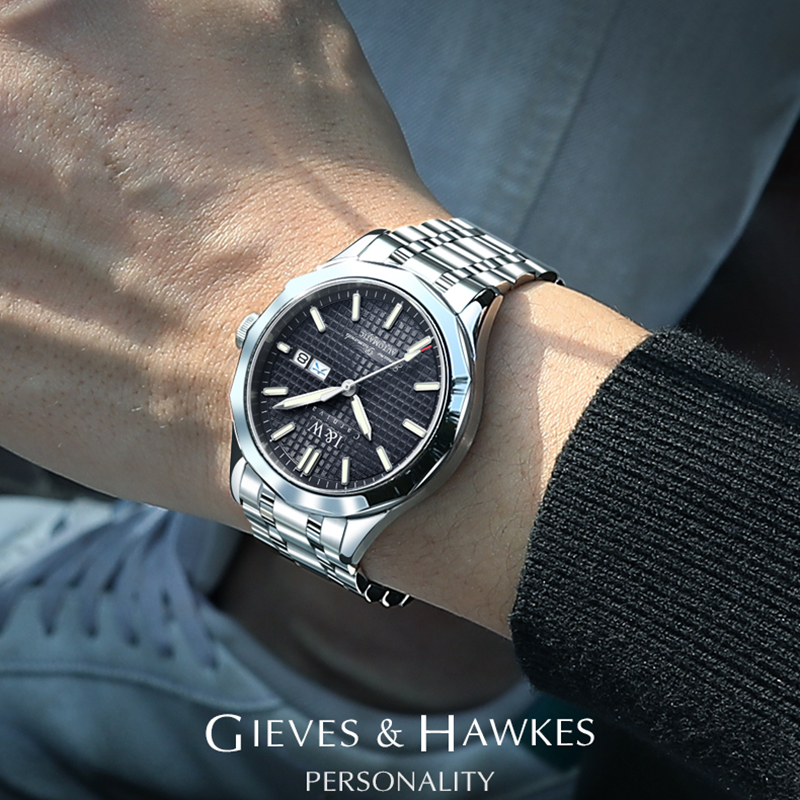 瑞士爱沃驰I&W CARNIVAL手表全自动机械表 男表100米防水进口机芯夜光男士表潮流双日历钨钢名牌男表563高清大图